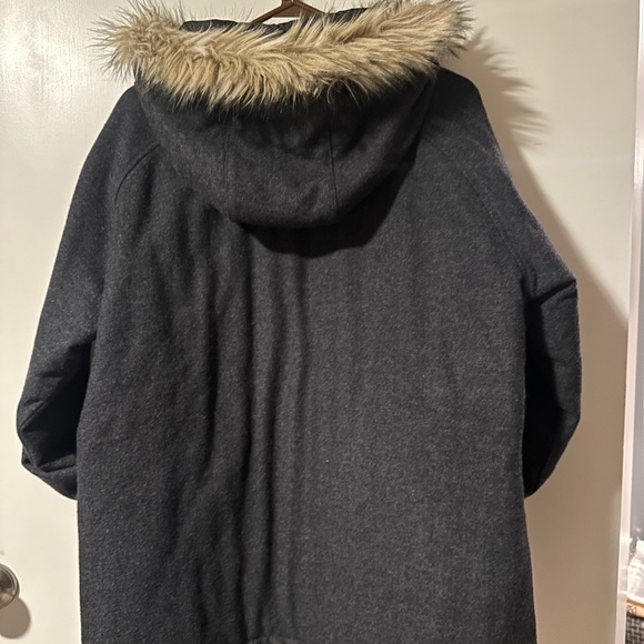 Carhartt Wool Blend Quilted Jacket Fur trim hood for Women Size XL - Picture 5 of 11